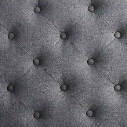 Pouf carré capitonné Abigal couleur anthracite