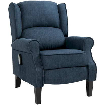 Fauteuil de massage vibrant et chauffant HOMCOM à dossier inclinable, canapé d'appoint rembourré avec télécommande et fonction massage.