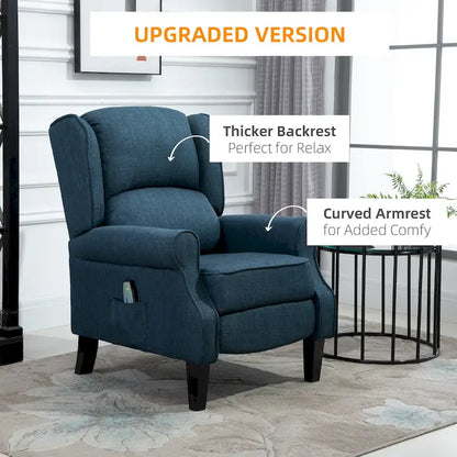 Fauteuil de massage vibrant et chauffant HOMCOM à dossier inclinable, canapé d'appoint rembourré avec télécommande et fonction massage.