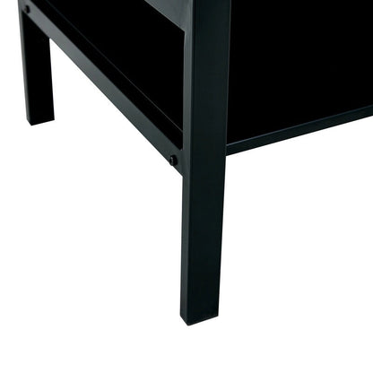 Table basse en verre relevable avec rangement pour salon ou bureau à domicile