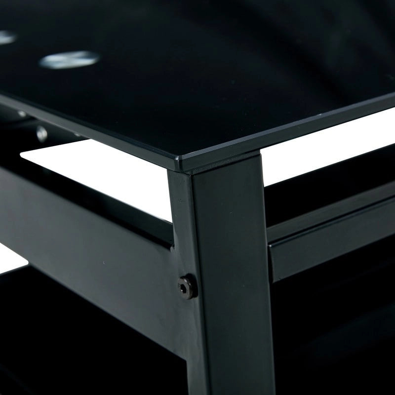 Table basse en verre relevable avec rangement pour salon ou bureau à domicile