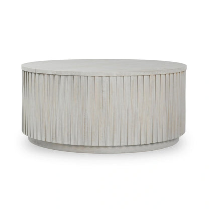 Table basse ronde Maya de Classic Home - 45,7 cm (H) x 101,6 cm (L) x 101,6 cm (P)