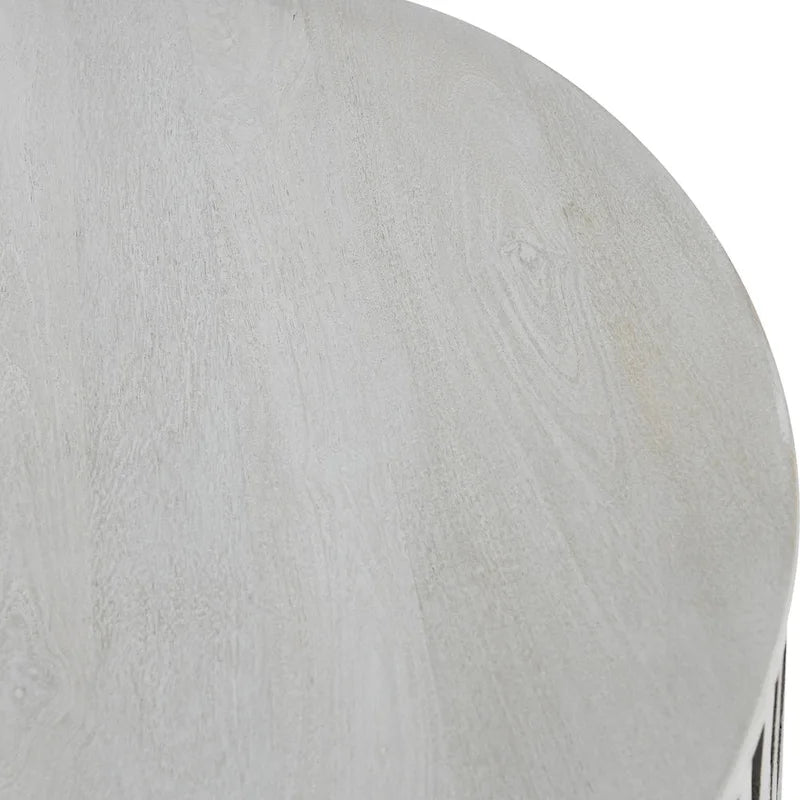 Table basse ronde Maya de Classic Home - 45,7 cm (H) x 101,6 cm (L) x 101,6 cm (P)