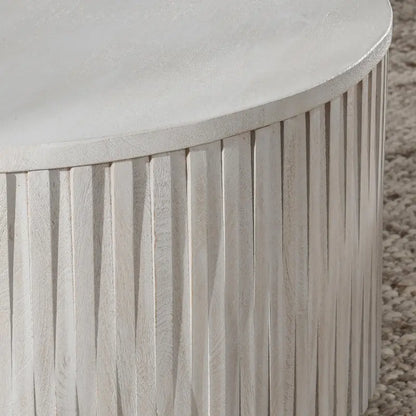 Table basse ronde Maya de Classic Home - 45,7 cm (H) x 101,6 cm (L) x 101,6 cm (P)