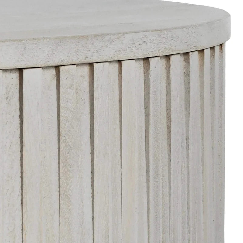 Table basse ronde Maya de Classic Home - 45,7 cm (H) x 101,6 cm (L) x 101,6 cm (P)