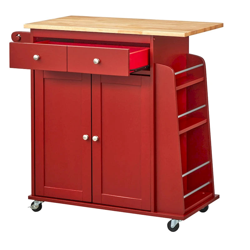 Chariot de cuisine Simple Living rouge Sonoma