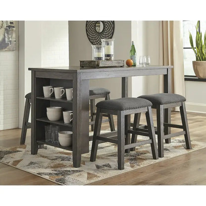 Ensemble de salle à manger 5 pièces hauteur comptoir gris Caitbrook, Signature Design by Ashley