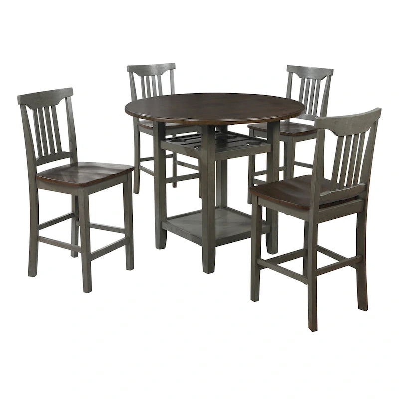 Ensemble de salle à manger 5 pièces Gray Barn Simmons blanc antique et marron