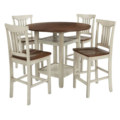 Ensemble de salle à manger 5 pièces Gray Barn Simmons blanc antique et marron