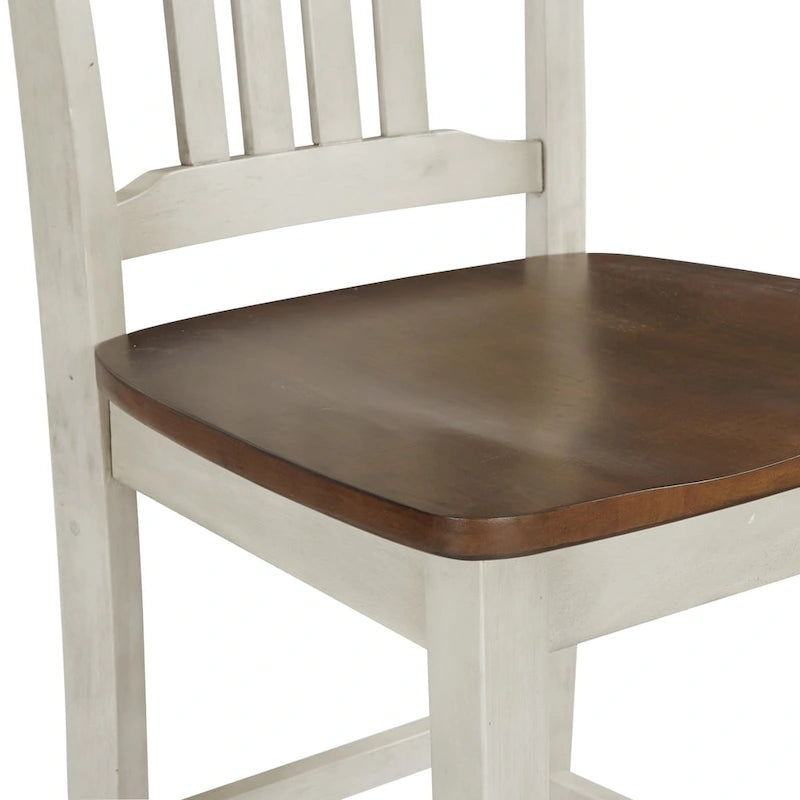 Ensemble de salle à manger 5 pièces Gray Barn Simmons blanc antique et marron
