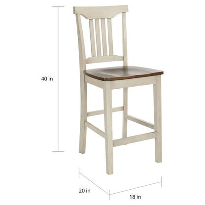Ensemble de salle à manger 5 pièces Gray Barn Simmons blanc antique et marron