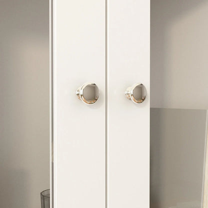 Buffet avec porte en verre acrylique et meuble de rangement en bois et métal