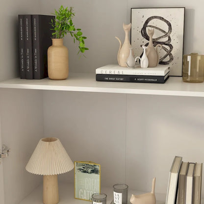 Buffet avec porte en verre acrylique et meuble de rangement en bois et métal