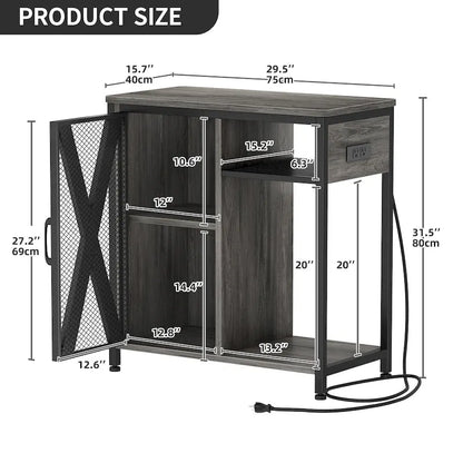 Meuble pour aquarium Moasis avec prises électriques et éclairage RGB 7 couleurs, meuble de rangement intégré