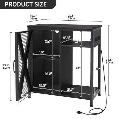 Meuble pour aquarium Moasis avec prises électriques et éclairage RGB 7 couleurs, meuble de rangement intégré