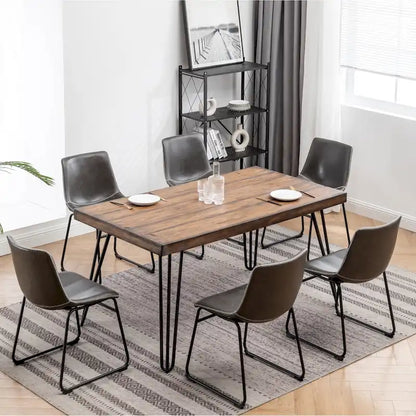 Ensemble de salle à manger industriel 7 pièces Aryven de Roundhill Furniture