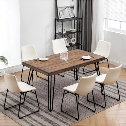 Ensemble de salle à manger industriel 7 pièces Aryven de Roundhill Furniture