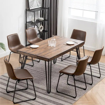Ensemble de salle à manger industriel 7 pièces Aryven de Roundhill Furniture