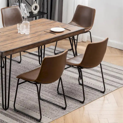 Ensemble de salle à manger industriel 7 pièces Aryven de Roundhill Furniture