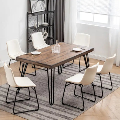 Ensemble de salle à manger industriel 7 pièces Aryven de Roundhill Furniture