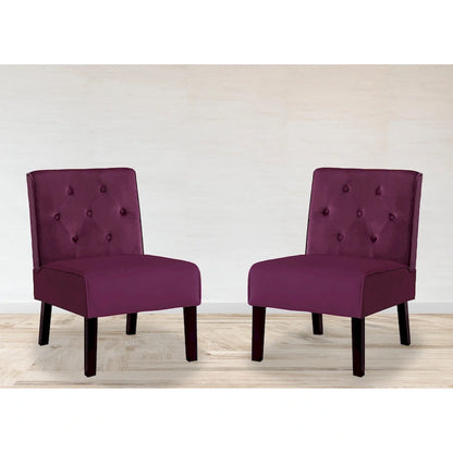 Ensemble de 2 fauteuils d'appoint US Pride Nixon en velours capitonné