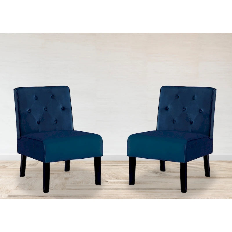 Ensemble de 2 fauteuils d'appoint US Pride Nixon en velours capitonné