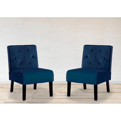 Ensemble de 2 fauteuils d'appoint US Pride Nixon en velours capitonné