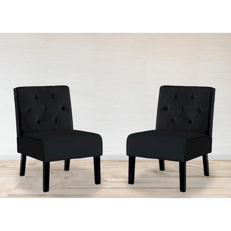 Ensemble de 2 fauteuils d'appoint US Pride Nixon en velours capitonné