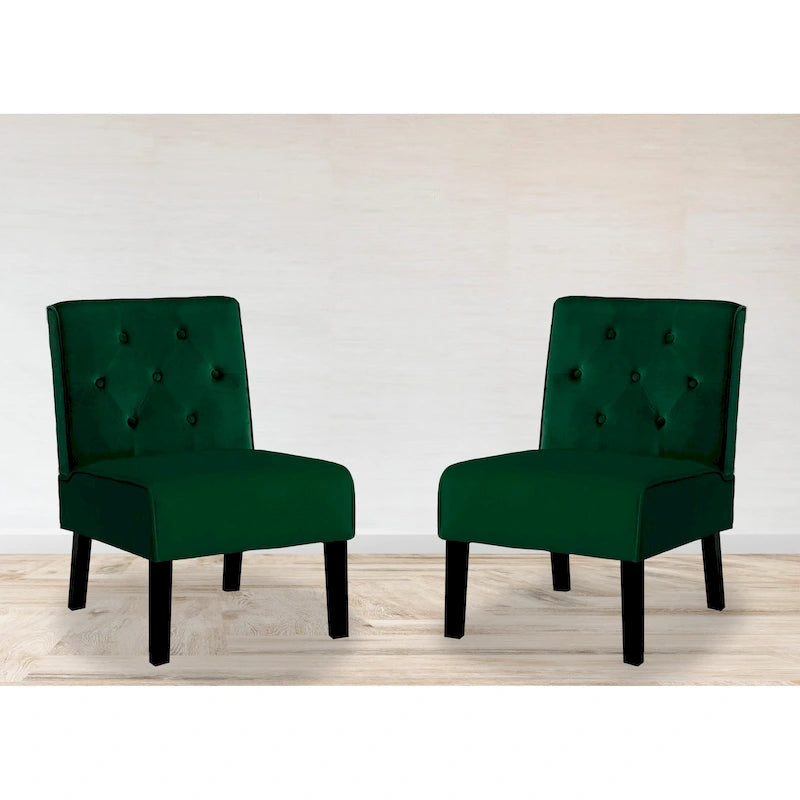 Ensemble de 2 fauteuils d'appoint US Pride Nixon en velours capitonné