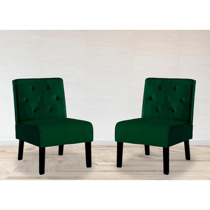 Ensemble de 2 fauteuils d'appoint US Pride Nixon en velours capitonné