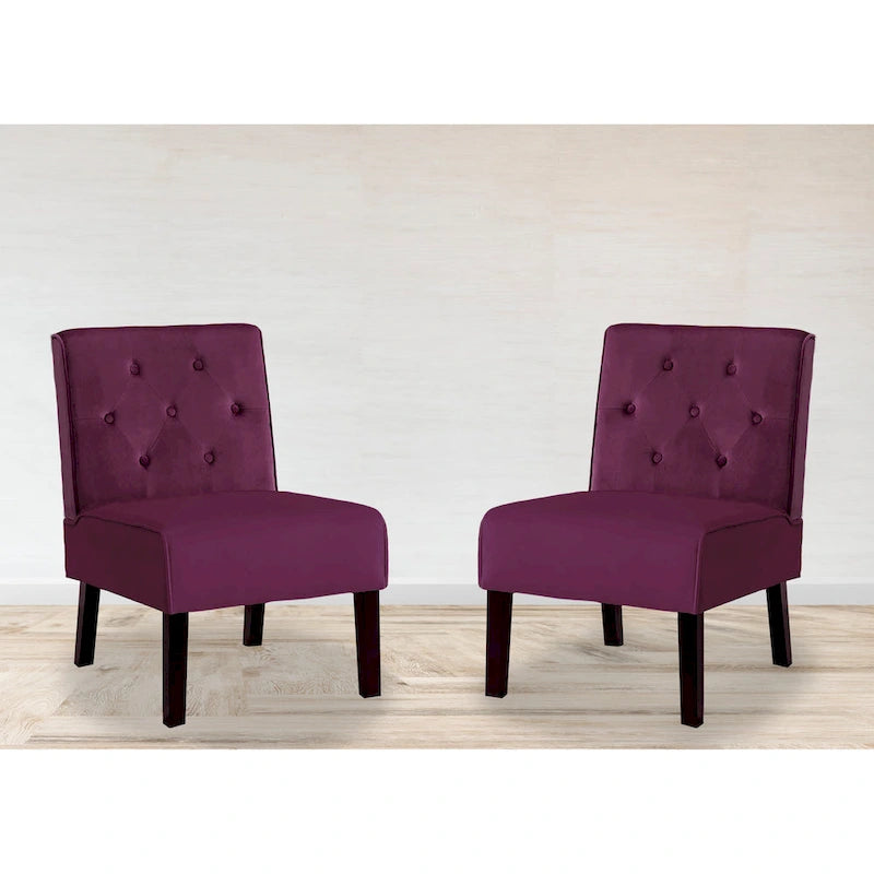 Ensemble de 2 fauteuils d'appoint US Pride Nixon en velours capitonné