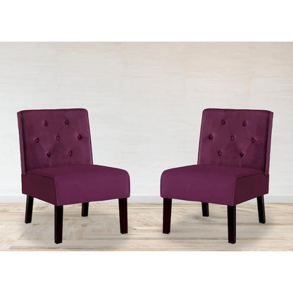 Ensemble de 2 fauteuils d'appoint US Pride Nixon en velours capitonné