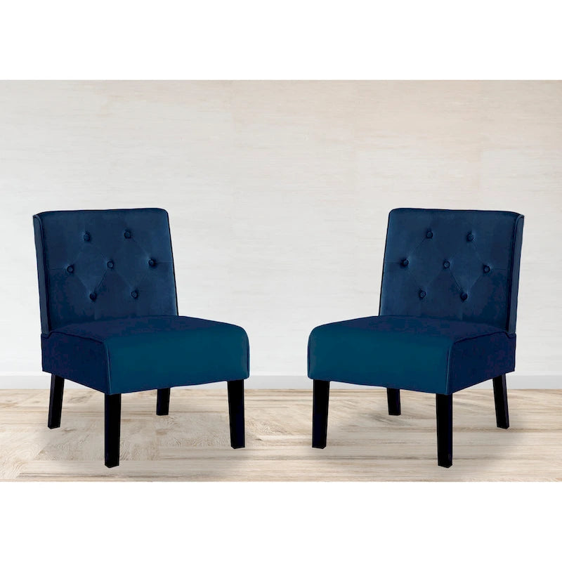 Ensemble de 2 fauteuils d'appoint US Pride Nixon en velours capitonné