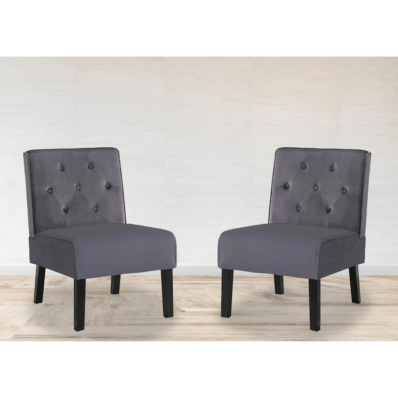Ensemble de 2 fauteuils d'appoint US Pride Nixon en velours capitonné