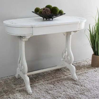 Table à écrire Windsor sculptée avec tiroirs