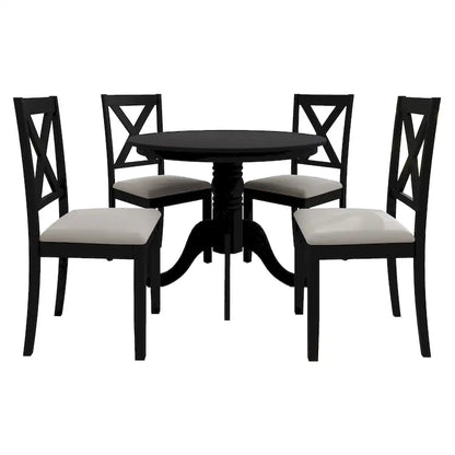 Ensemble de salle à manger rustique en bois 5 pièces CraftPorch