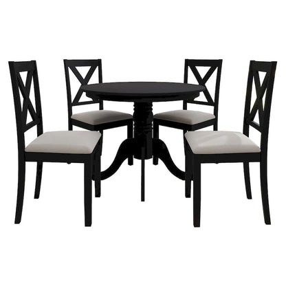 Ensemble de salle à manger rustique en bois 5 pièces CraftPorch