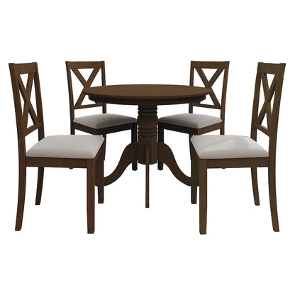 Ensemble de salle à manger rustique en bois 5 pièces CraftPorch