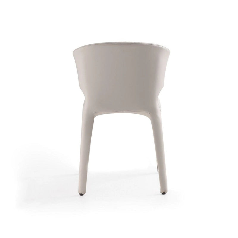 Chaise de salle à manger Conrad en similicuir crème (lot de 2)