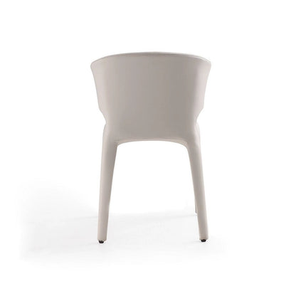 Chaise de salle à manger Conrad en similicuir crème (lot de 2)