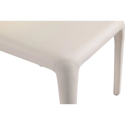 Chaise de salle à manger Conrad en similicuir crème (lot de 2)