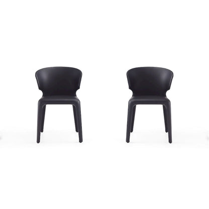 Chaise de salle à manger Conrad en similicuir crème (lot de 2)