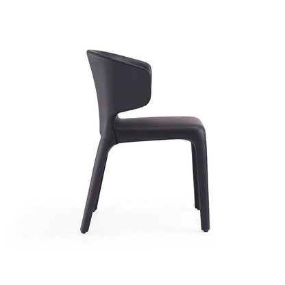 Chaise de salle à manger Conrad en similicuir crème (lot de 2)