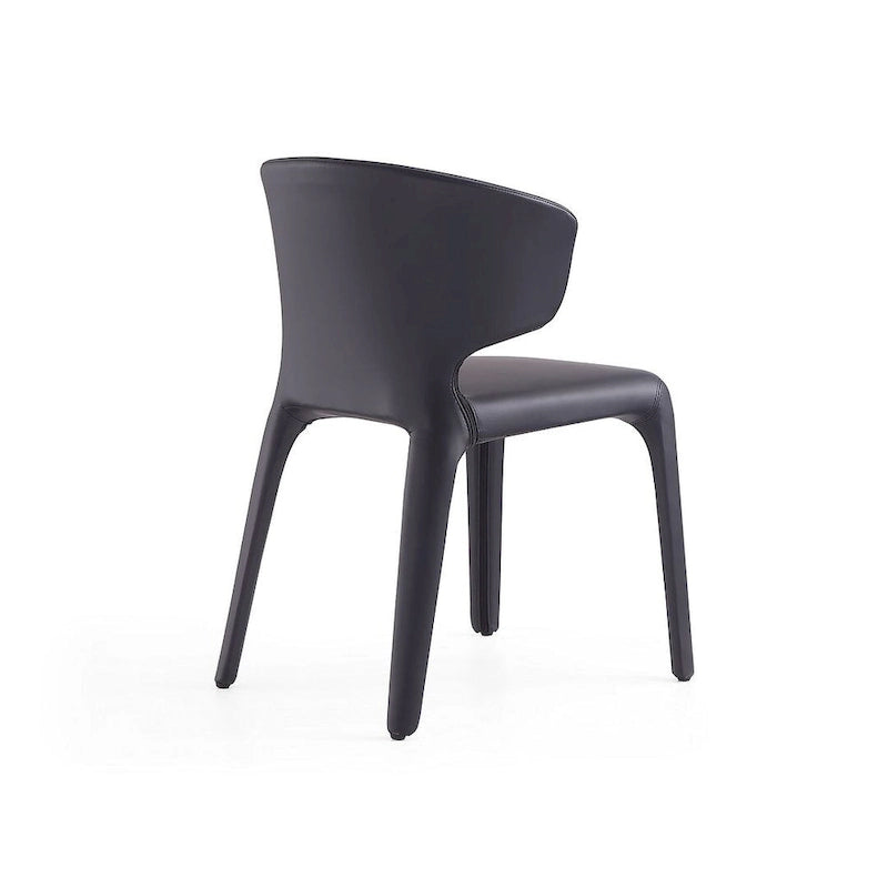 Chaise de salle à manger Conrad en similicuir crème (lot de 2)