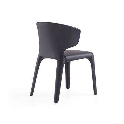 Chaise de salle à manger Conrad en similicuir crème (lot de 2)