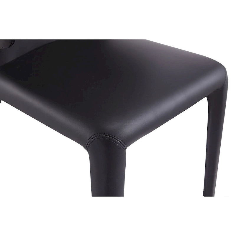 Chaise de salle à manger Conrad en similicuir crème (lot de 2)