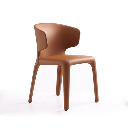 Chaise de salle à manger Conrad en similicuir crème (lot de 2)