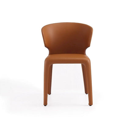 Chaise de salle à manger Conrad en similicuir crème (lot de 2)