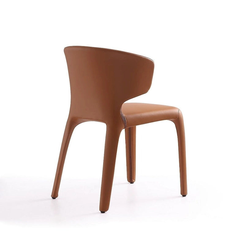 Chaise de salle à manger Conrad en similicuir crème (lot de 2)