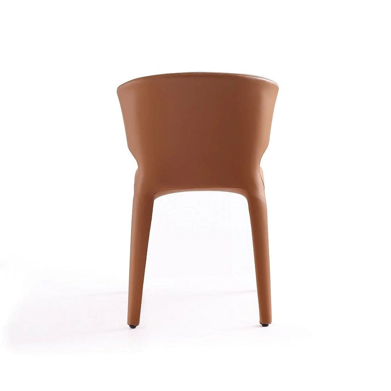 Chaise de salle à manger Conrad en similicuir crème (lot de 2)